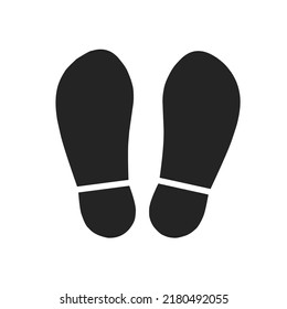 Footprint vector icon with simple design