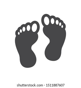 Footprint vector icon, simple sign for web site and mobile app.