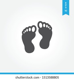 Footprint vector icon, simple sign for web site and mobile app.