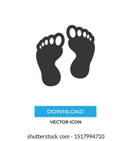 Footprint vector icon, simple sign for web site and mobile app.