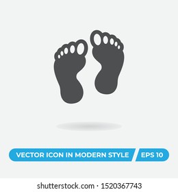 Footprint vector icon, simple sign for web site and mobile app.