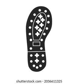 Footprint vector icon.Black vector icon isolated on white background footprint.