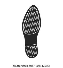 Footprint vector icon.Black vector icon isolated on white background footprint.