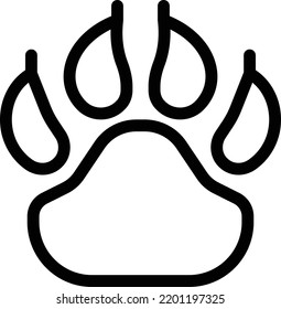 huella de la ilustración del vector en un fondo transparente.Símbolos de calidad premium.Vector de línea delgada   para el diseño gráfico y de concepto.