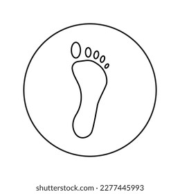 Lineares Footprint-Vektorsymbol. Orthopädie, Medizin