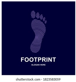 footprint vector logo template illustration