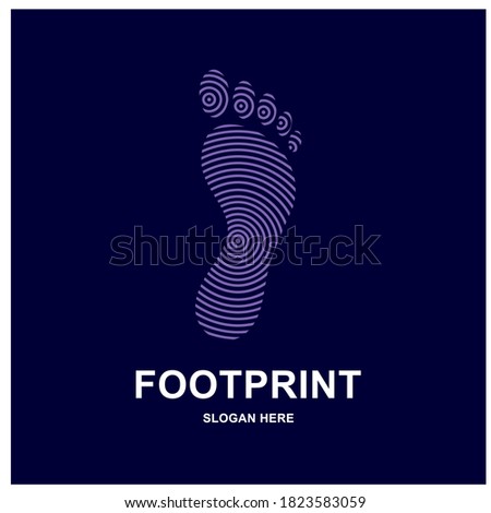 footprint vector logo template illustration