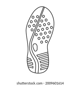 Footprint vector outline icon. Vector illustration sole print on white background. Isolated outline illustration icon of footprint .