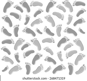 footprint vector pattern