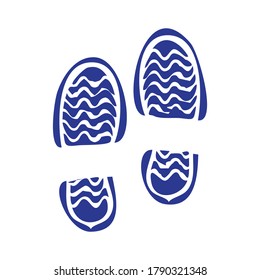 Footprint vector sketch icon isolated on background. Hand drawn Footprint icon. Footprint sketch icon for infographic, website or app.