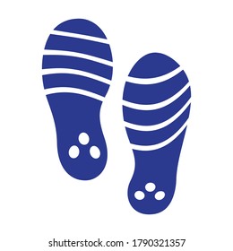 Footprint vector sketch icon isolated on background. Hand drawn Footprint icon. Footprint sketch icon for infographic, website or app.