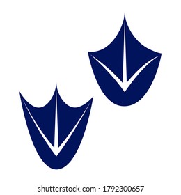 Vektorgrafik-Symbol für den Footprint einzeln auf dem Hintergrund. Handgezeichnetes Footprint-Symbol. Footprint Sketch Symbol für Infografik, Website oder App.