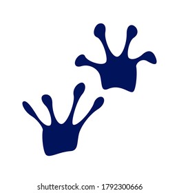 Vektorgrafik-Symbol für den Footprint einzeln auf dem Hintergrund. Handgezeichnetes Footprint-Symbol. Footprint Sketch Symbol für Infografik, Website oder App.