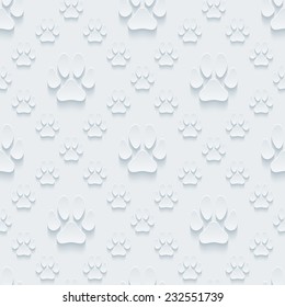 Footprint wallpaper. Vector EPS10 seamless background. See others in a Perforated Paper Set.