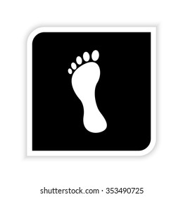 footprint -  white vector icon