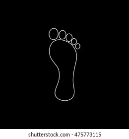 footprint  - white vector icon