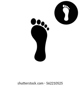 footprint  - white vector icon