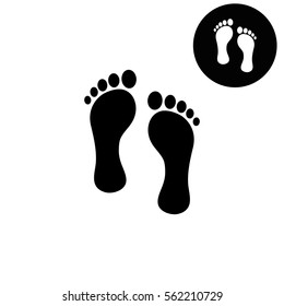 footprint  - white vector icon