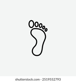 Footprintline vector icon. EPS 10