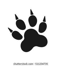 Footprints of animal paw. Abstract vector. For web and mobile applications, illustration design, creative banner, presentation, concept poster.