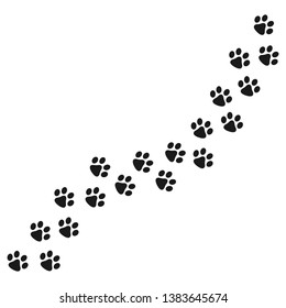 Footprints, background. Graphic template. Vector illustration