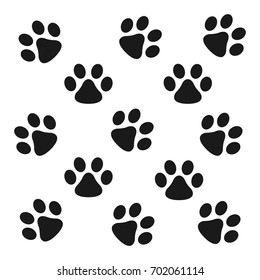 Footprints, background. Vector illustration