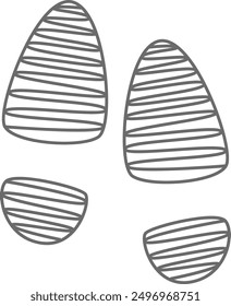 Footprints Of Boots Doodle Vector Illustration