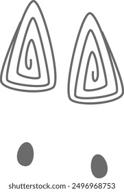 Footprints Of Boots Doodle Vector Illustration