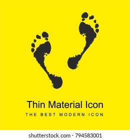 Footprints bright yellow material minimal icon or logo design
