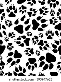Footprints of cat, seamless vector wallpaper
