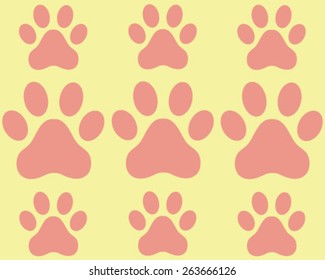 Footprints of cat, seamless, wallpaper