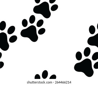 Footprints of cat, seamless, wallpaper