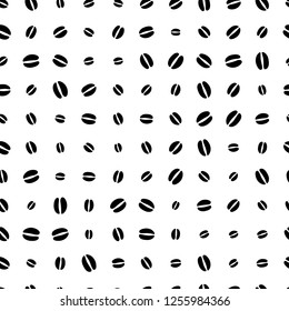 The footprints of a deer. Vector illustration. Black and white. Foot prints on the ground. Seamless pattern background.