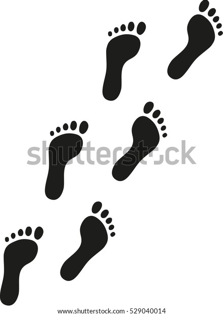 Footprints Diagonal Stock Vector (Royalty Free) 529040014 | Shutterstock