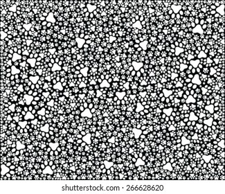 Footprints of dog and cat, wallpaper, vector