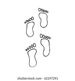 dibujo de huellas
