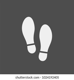 Footprints flat vector icon. Traces flat vector icon