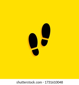 Footprints flat vector icon. Traces flat Vector illustration