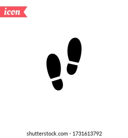 Footprints flat vector icon. Traces flat Vector illustration