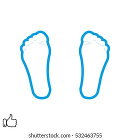 footprints, foot, icon, vector illustration EPS 10