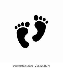 footprints footsteps icon sign vector