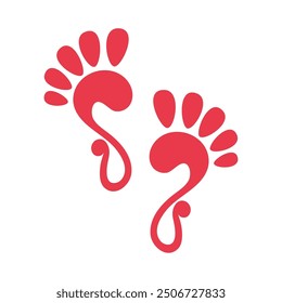 footprints of goddess lakshmi isolated