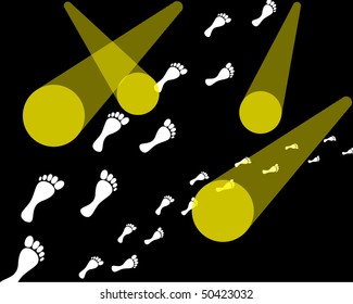 Footprints in he night