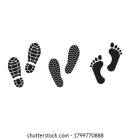 Footprints human icon design isolated on white background