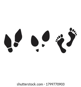 Footprints human icon design isolated on white background