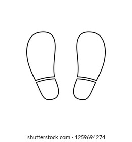 footprints icon. Element of web for mobile concept and web apps icon. Thin line icon for website design and development, app development