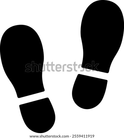 The footprints icon isolated on white background
