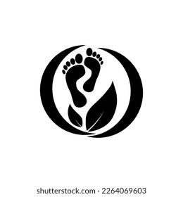 footprints icon. leaf. vector illustration. two legs. logo or icon. clean and healthy legs and feet, toes. medicine podiatrist. health. leaves. nature. sheet. plants. eco.
pedicure