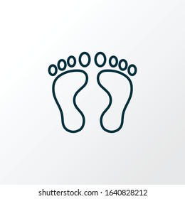 Footprints icon line symbol. Premium quality isolated footstep element in trendy style.