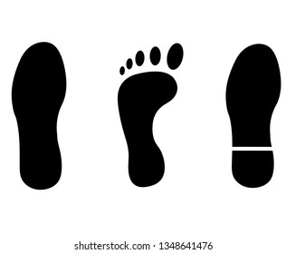 Footprints icon, logo isolated on white background